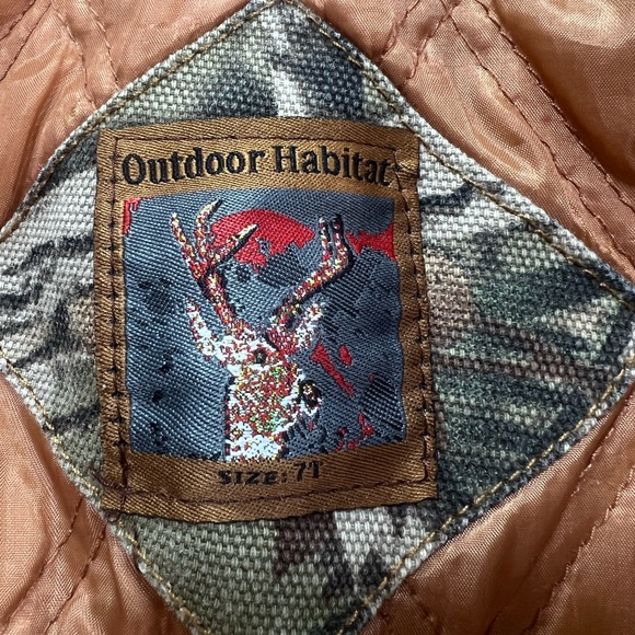 OUTDOOR HABITAT Habit Outdoor Unisex Camo Canvas Duck Fully Lined Jacket Size 7 - Picture 6 of 7